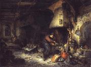 Ostade, Adriaen van An Alchemist oil painting artist